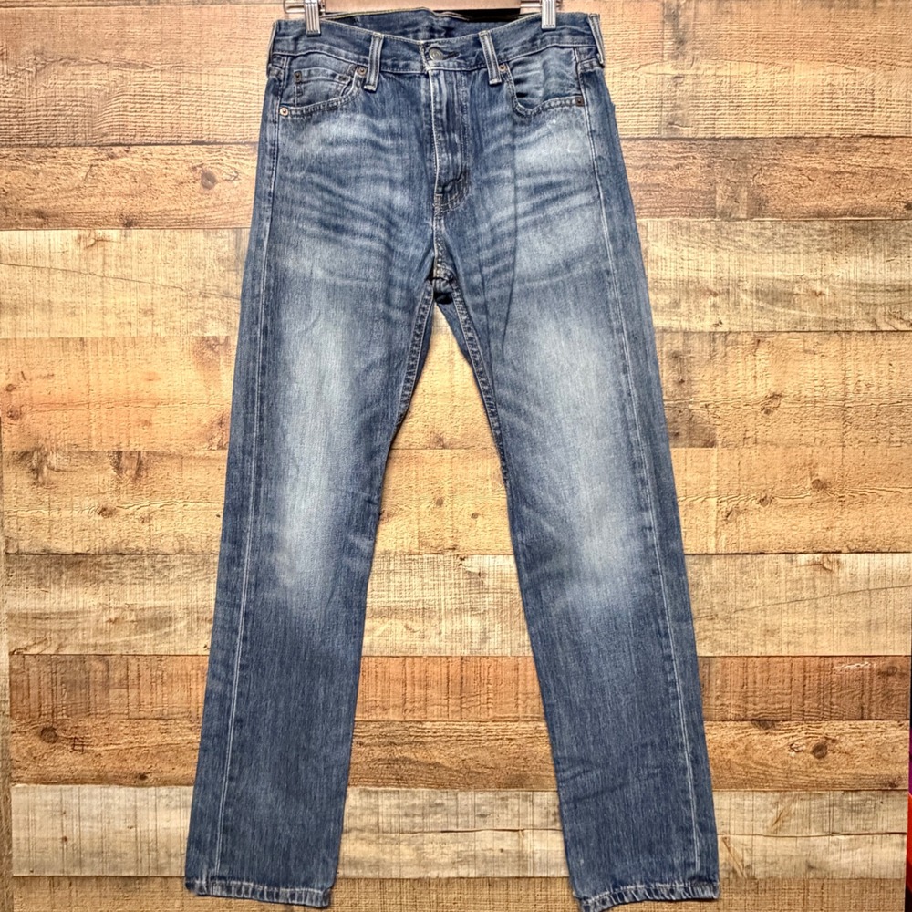 Levis 513 Slim Straight Jeans Mens 30x32 Medium Wash Blue Denim Pants